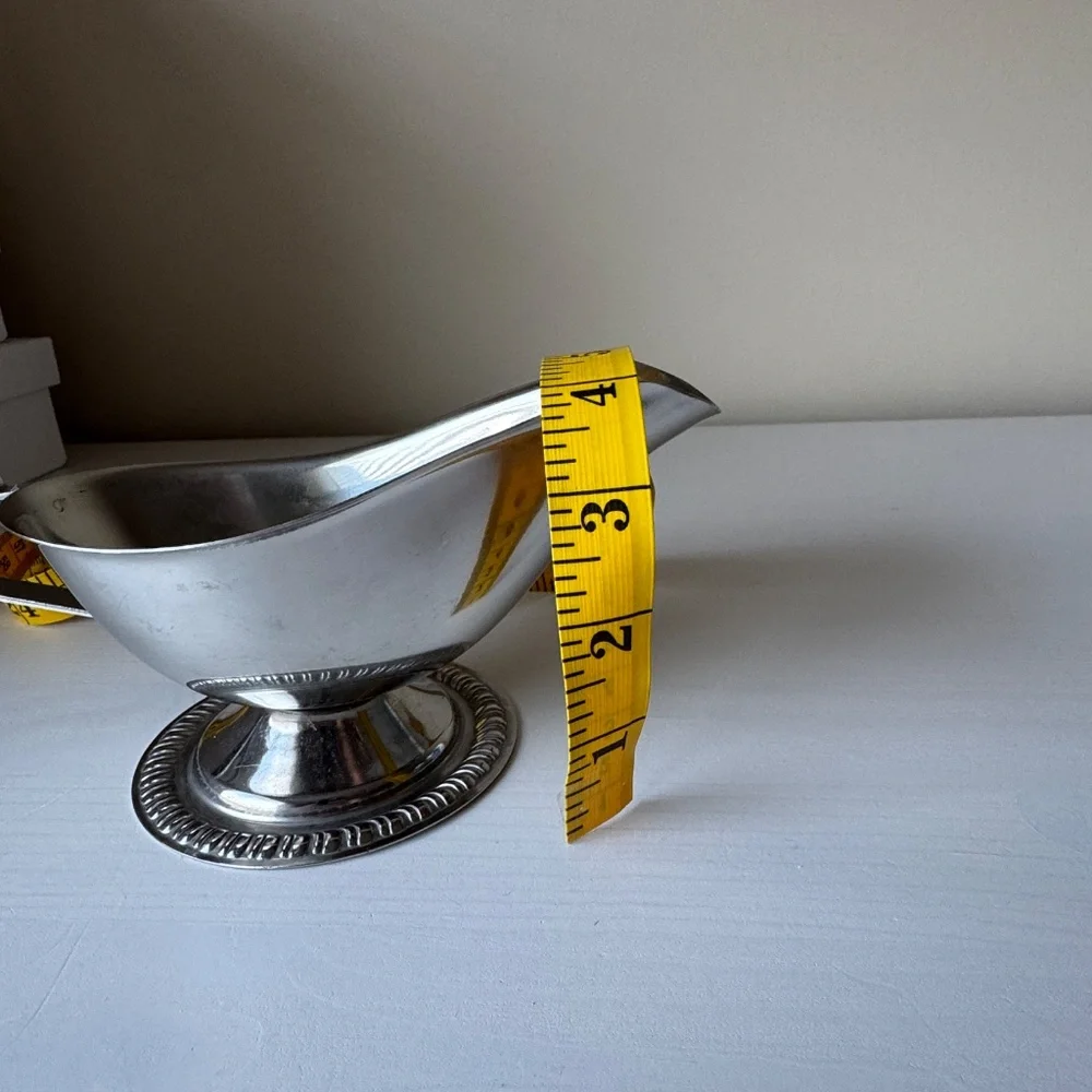 Vintage Vollrath Gravy Boat 47578 Stainless Steel Pedestal Classic Formal Dinner - Picture 11 of 12
